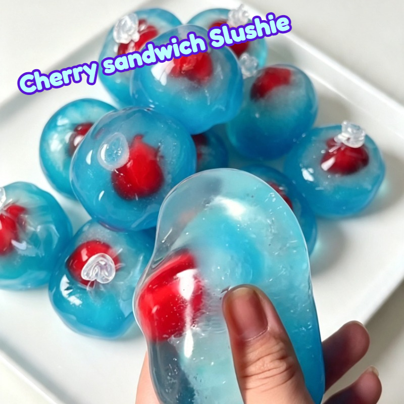 Party Games Crazy - Formbarer Kirsch-Sandwich-Slushie-Stressball, langsam aufsteigend, nicht springend,