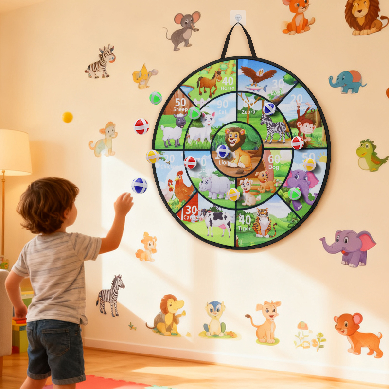 Limbo Game Set - Neues Faltbares Tierwelt-Dartboard Kinder-Eltern-Spielzeug für Drinnen/Draußen