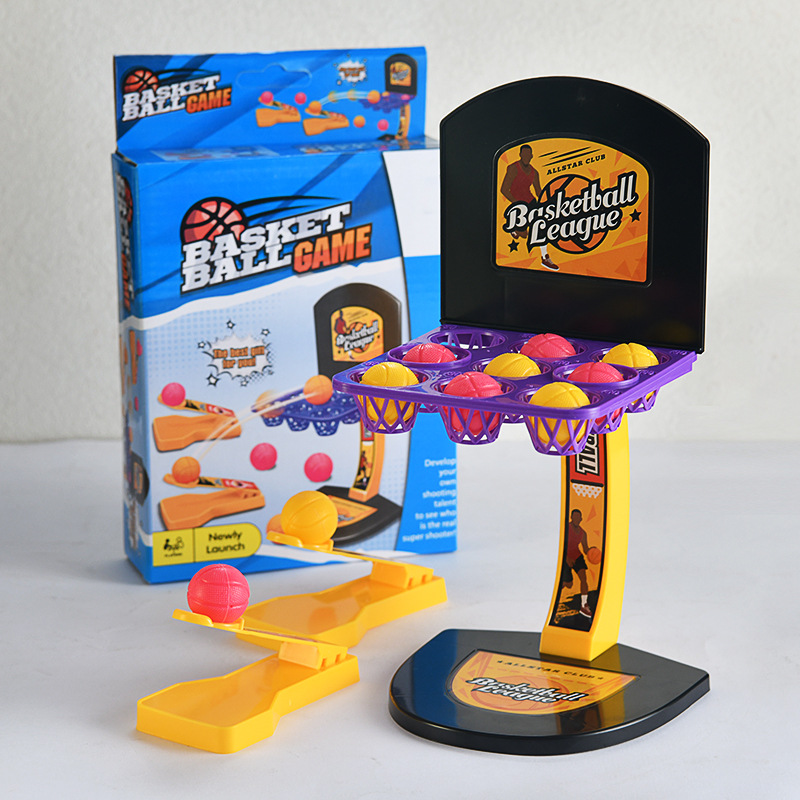 Party Games Console - Klassisches Finger-Flick-Basketball-Tischspiel 2-Spieler Interaktives Schießwettbewerb-Spielset für