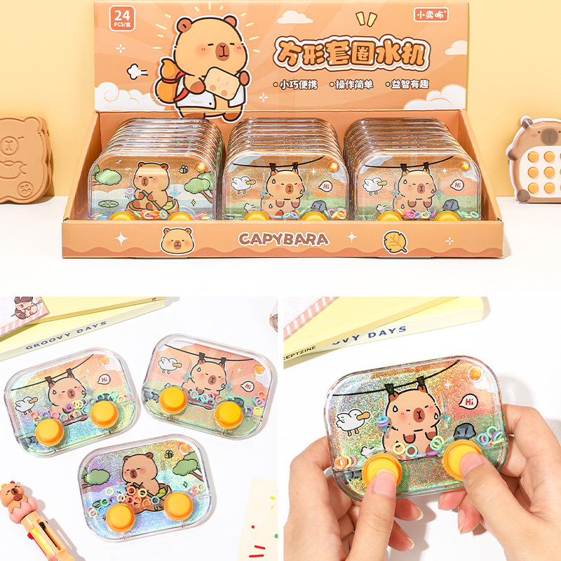 Party Games Console - Cartoon-Quadrat-Spielkonsole, Tragbare Spielkonsole für Kinder, Ringwurfspiel