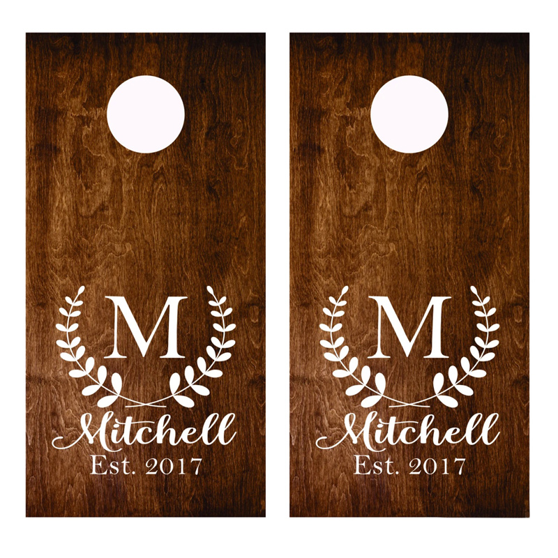 Cornhole Board Set - Hochzeit Party Decor Zeichen Aufkleber Cornhole