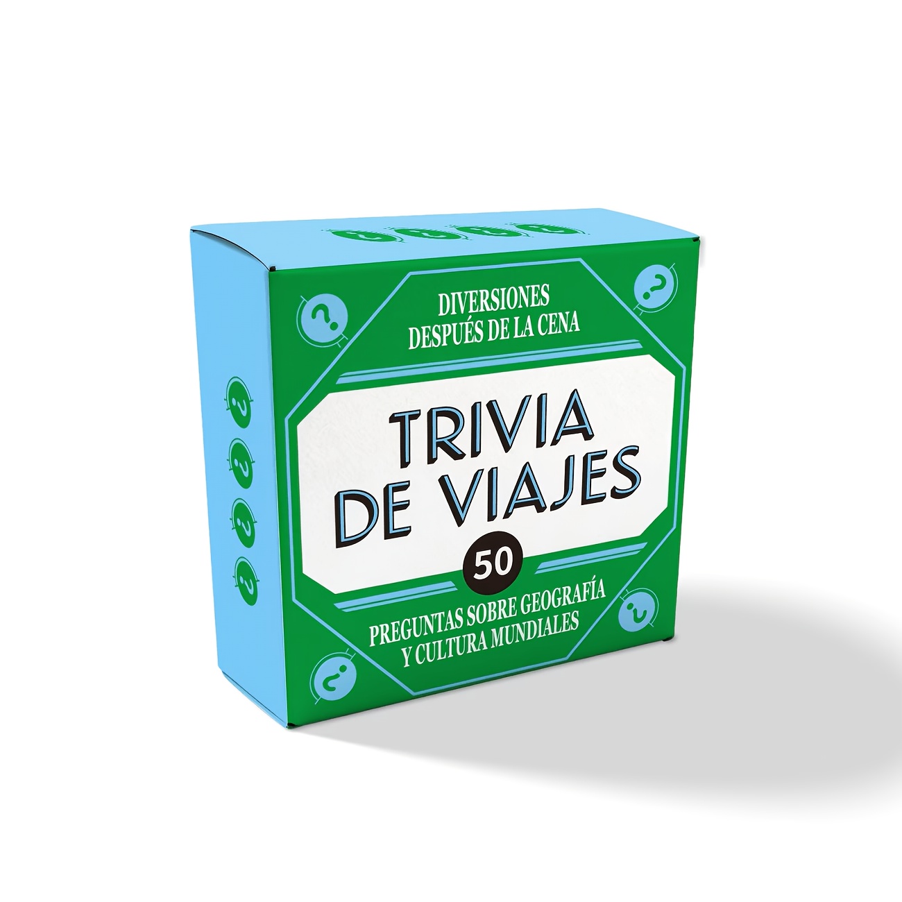 Party Games Questions For Adults - Spanisches Reise-Trivia-Kartenspiel in Mini-Format, 50 Fragen,