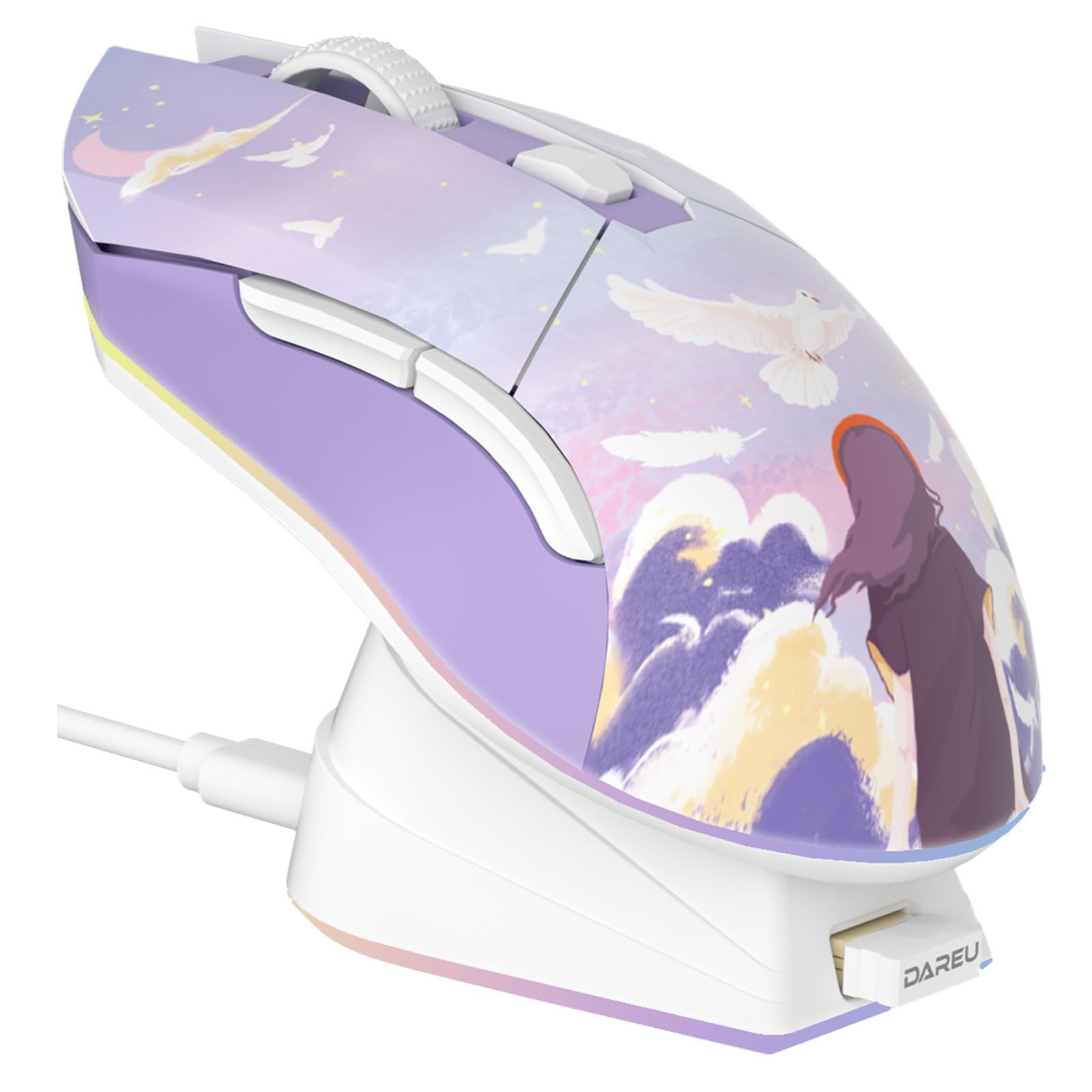 Party Games Pc - DAREU Dual Modes Gamer-Maus RGB 2,4