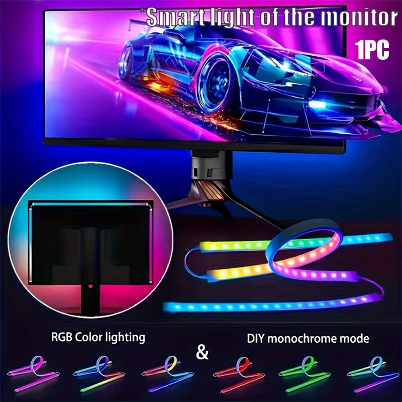 Party Games Pc - RGB Gaming-Lichtstreifen Monitor-Hintergrundbeleuchtung LED-Display Sync PC-Bildschirm