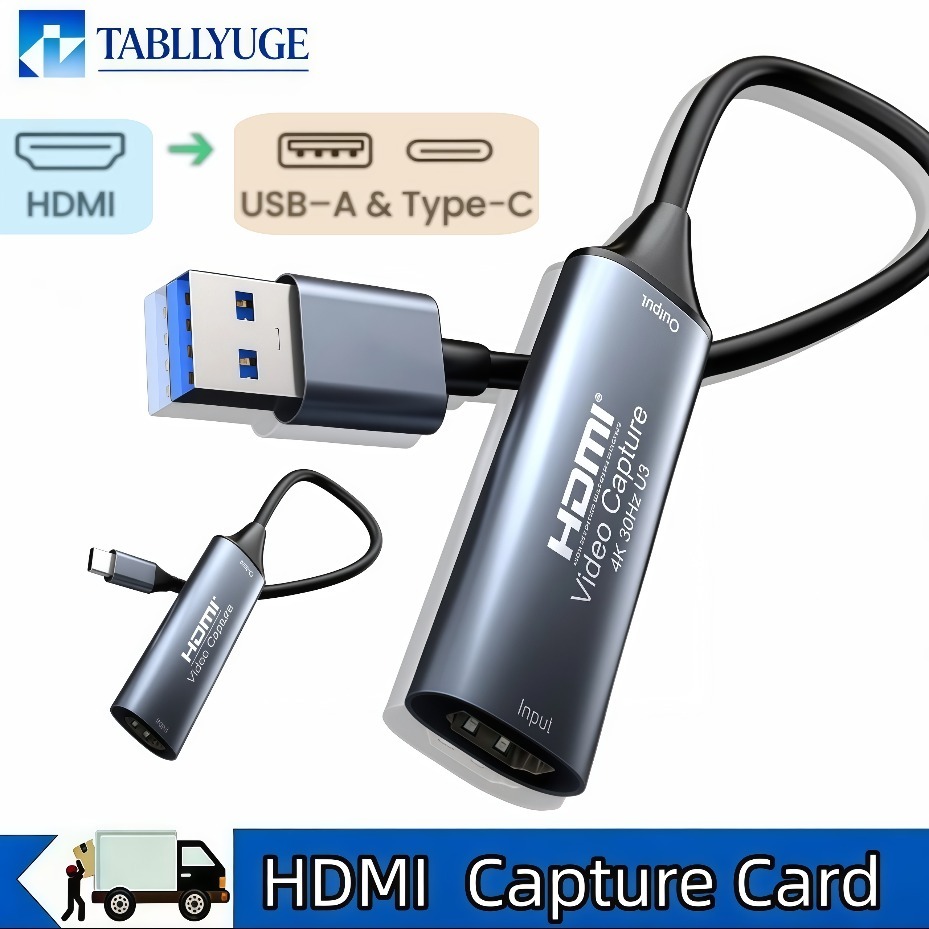 Party Games Pc - USB-C 2.0/3.0 HDMI-Videoaufnahmekarte unterstützt 4K1080 HDMI