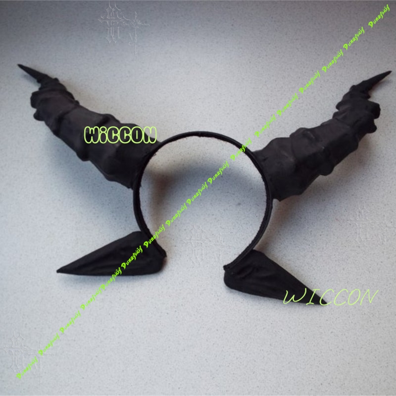 Party Games Stream - Anime Dämon Cosplay Kopfschmuck Schwarze Teufelshörner