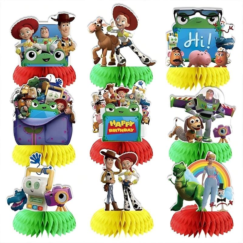 Party Games Questions - Toy Story 5 Wabenförmige Tischdekorationen Woody