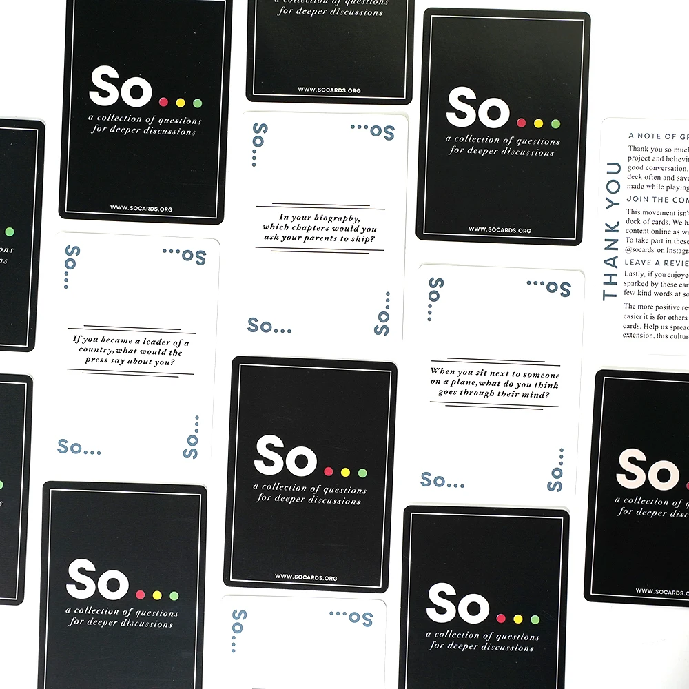 So Cards Conversation Starter  – Party Games Questions For Adults Bewertung und Preis