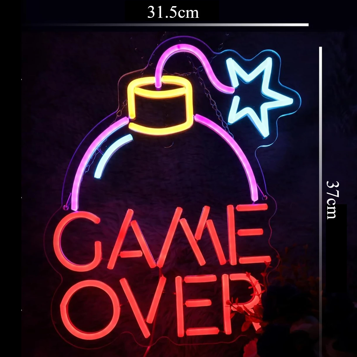 Game Over Rot-Rosa Neonlicht L – Party Games Stream Bewertung und Preis