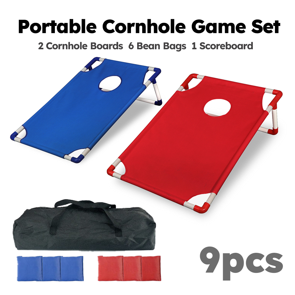 9-teiliges tragbares Cornhole- – Cornhole Board Set Bewertung und Preis