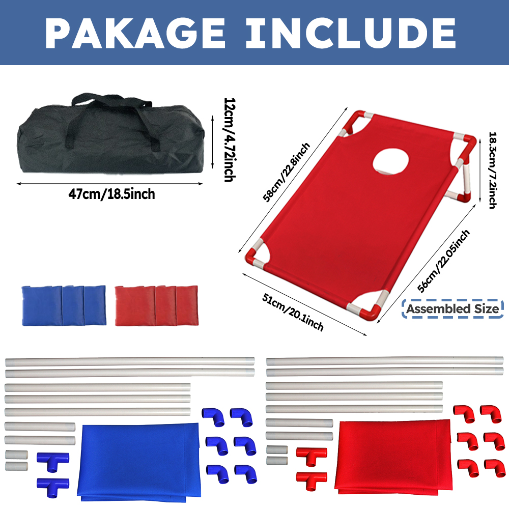 9-teiliges tragbares Cornhole- – Cornhole Board Set Bewertung und Preis